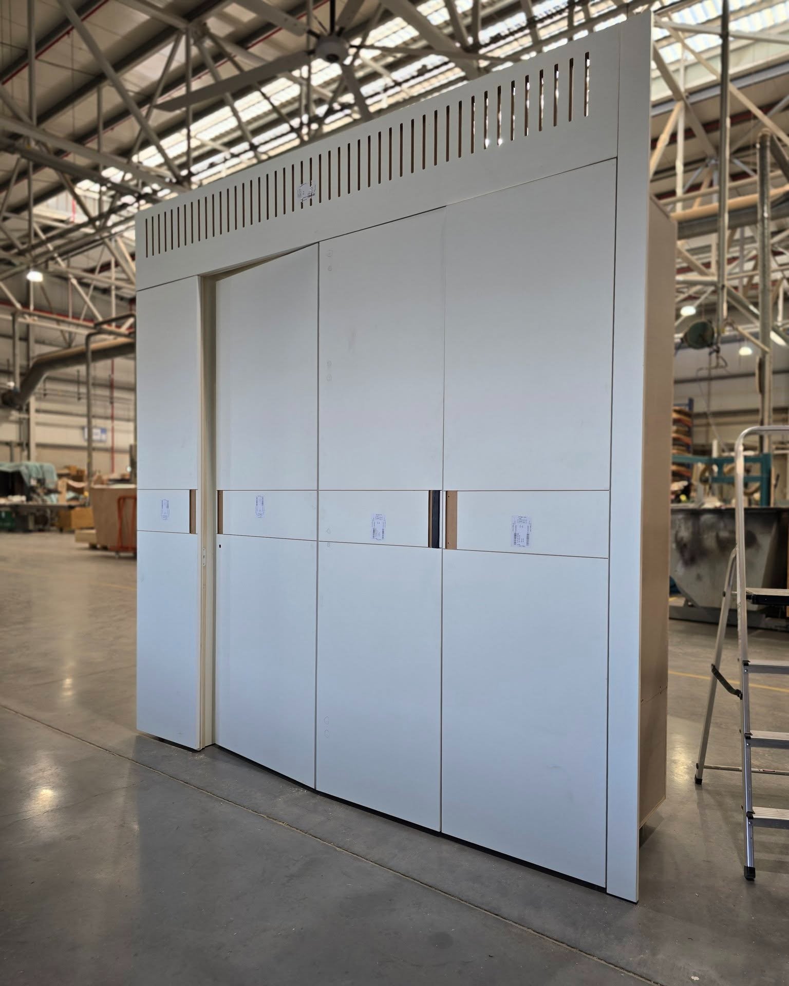 Large custom cabinet installation