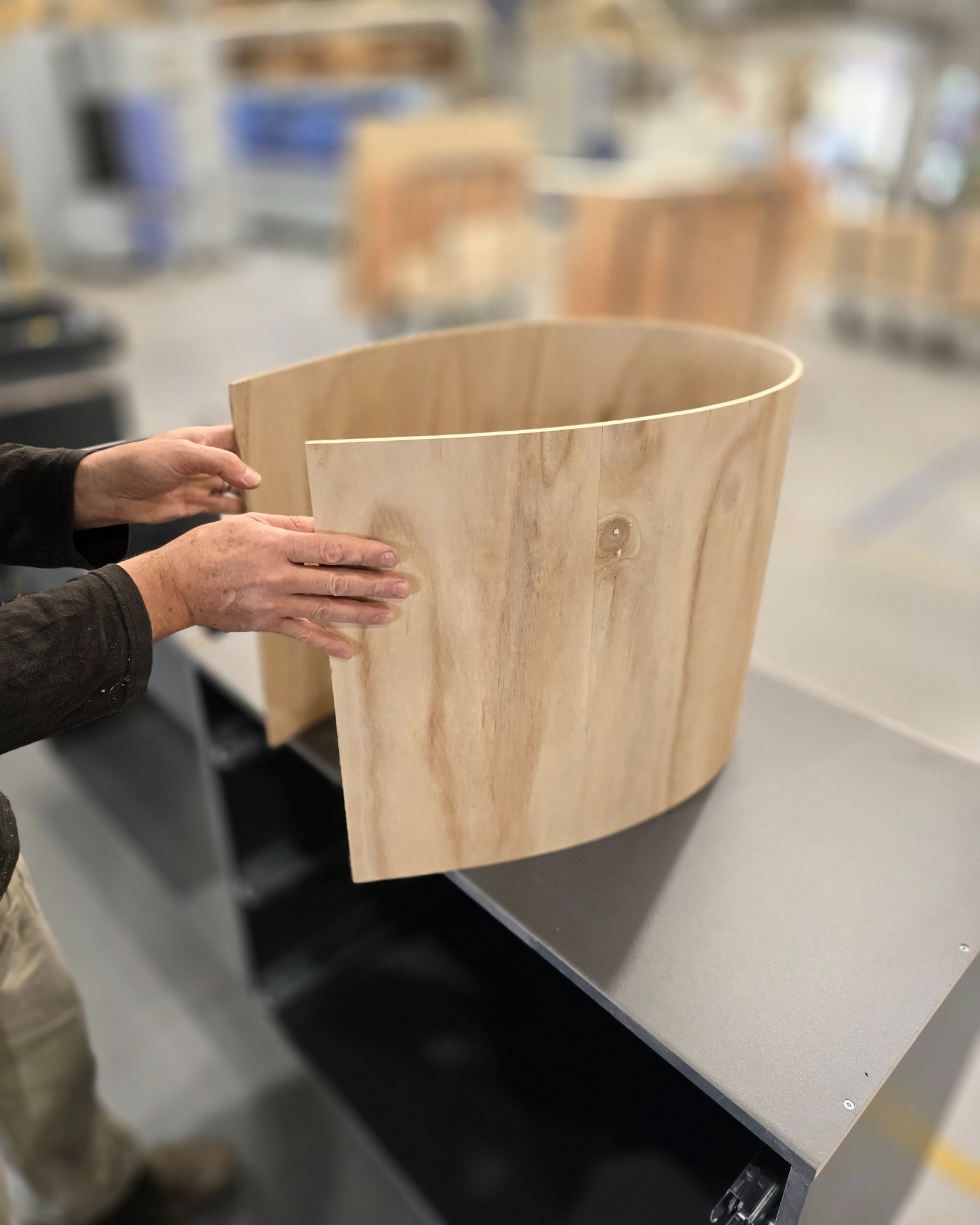 Master craftsman assembling furniture